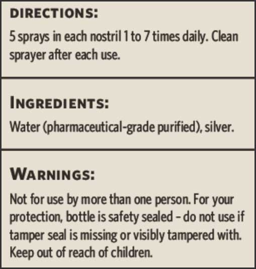 Sovereign Silver Bio-Active Silver Hydrosol - Natural Nasal Spray Ingredients