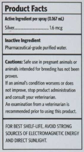 Sovereign Silver PETS Bio-Active Silver Hydrosol - Fine Mist Spray Ingredients