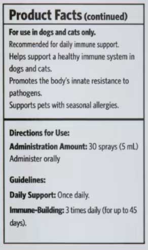 Sovereign Silver PETS Bio-Active Silver Hydrosol - Fine Mist Spray Ingredients