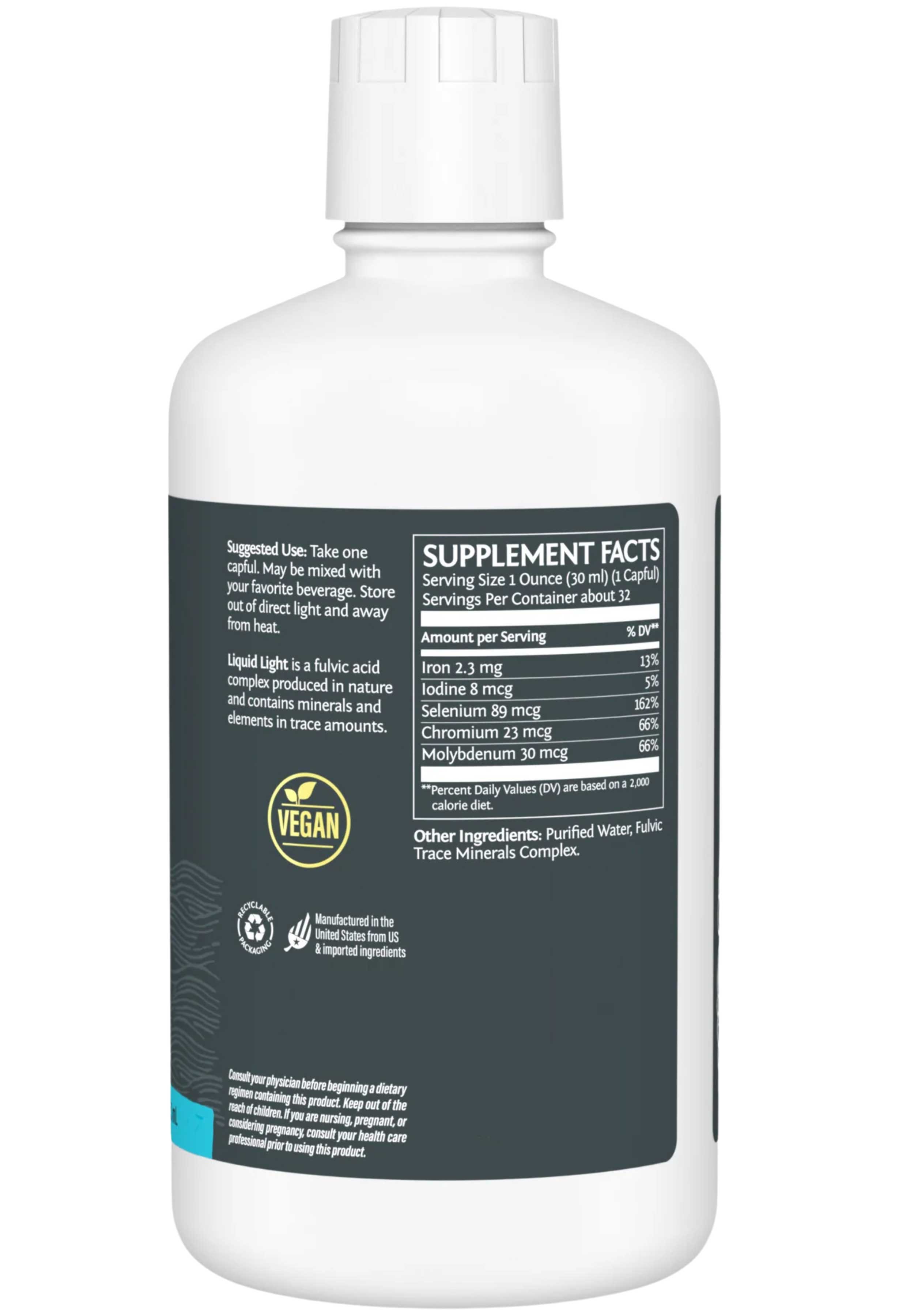Sunwarrior Active Liquid Light Ingredients