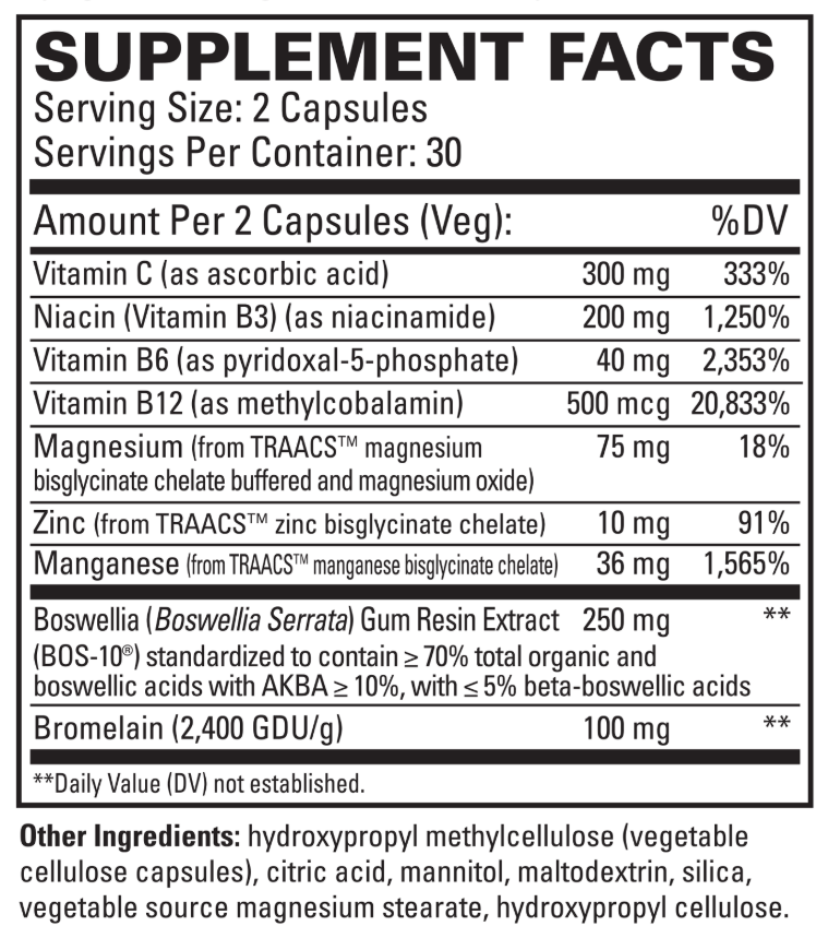 Terry Naturally Healthy Ligaments & Tendons Ingredients