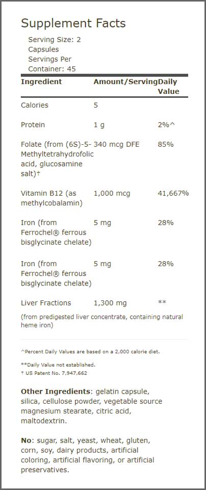 Terry Naturally Liver Fractions Ingredients