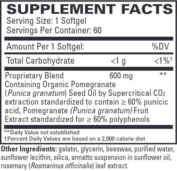 Terry Naturally Pomegranate Seed Oil Ingredients
