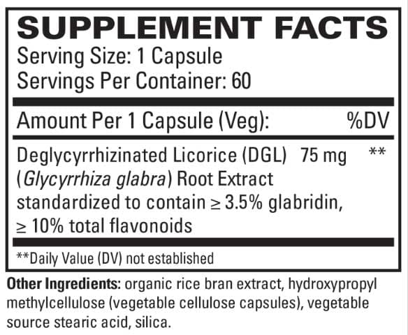 Terry Naturally Stomach & Intestinal Relief (Formerly Advanced DGL) Ingredients