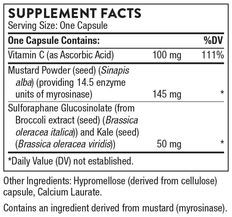Thorne Research Broccoli Seed Extract (Formerly Crucera-SGS) Ingredients