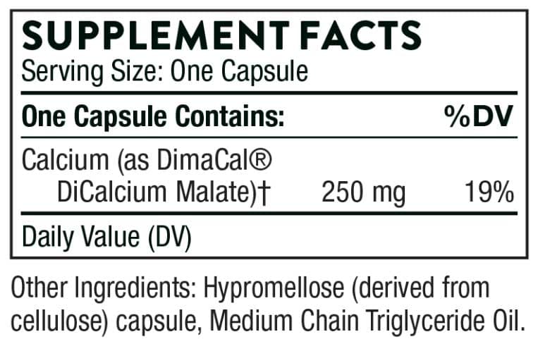 Thorne Research Calcium (Formerly DiCalcium Malate) Ingredients