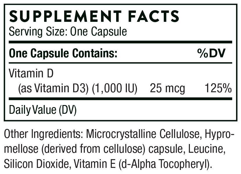 Thorne Research D Ingredients