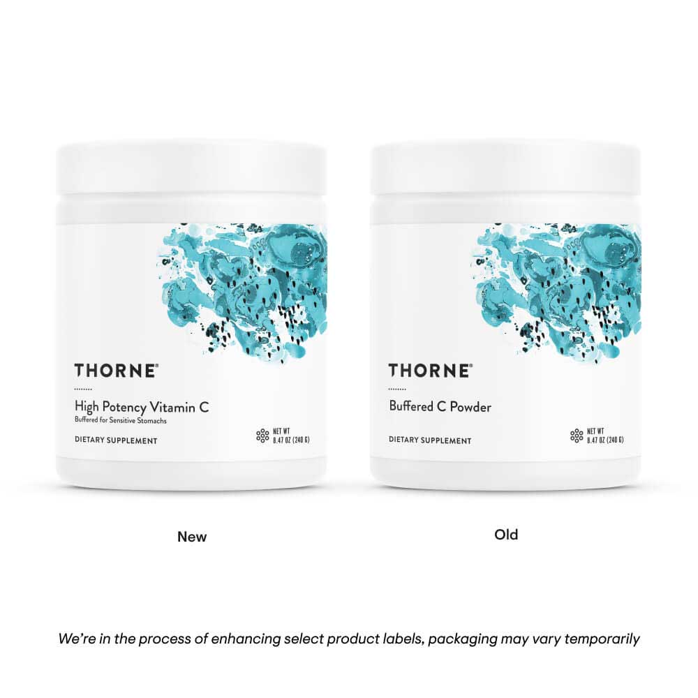 Thorne Research High Potency Vitamin C (Formerly Buffered C Powder) Neew Look