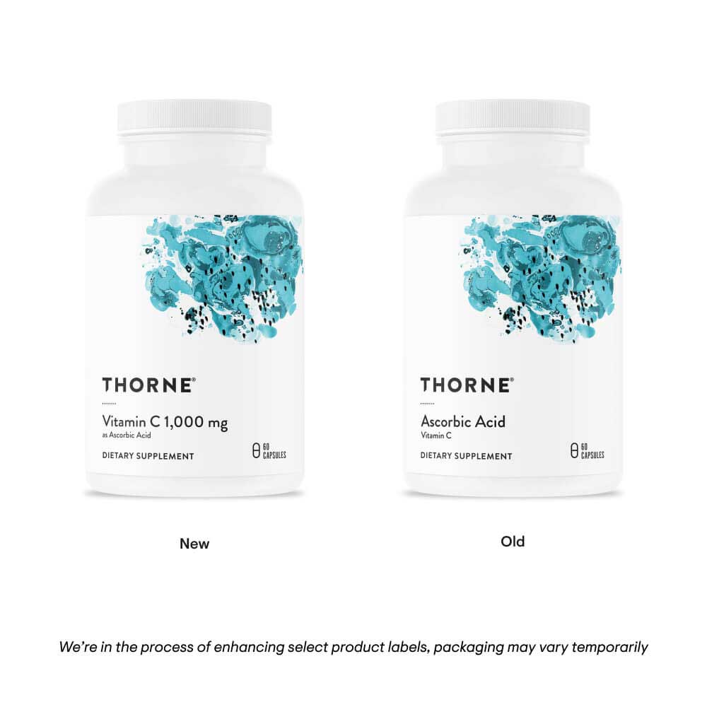 Thorne Research Vitamin C 1,000 mg (Formerly Ascorbic Acid) New Look