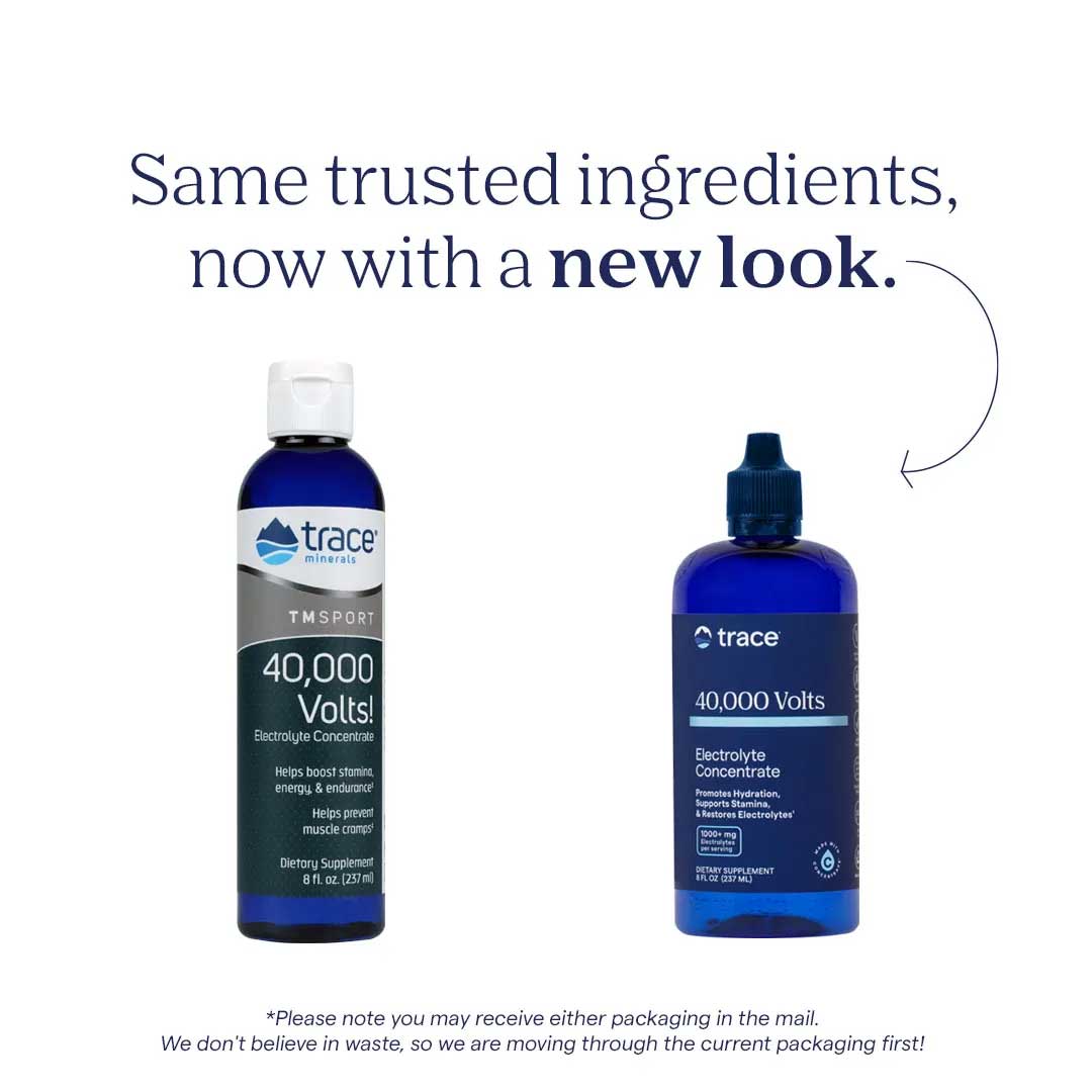 Trace Minerals Research 40,000 Volts Electrolyte Concentrate New Look