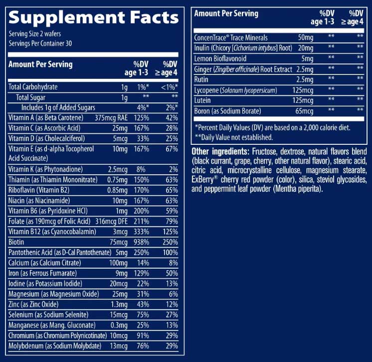 Trace Minerals Research Complete Children’s Chewable Ingredients