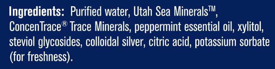 Trace Minerals Research Concentrace Mineral Mouth Rinse Ingredients