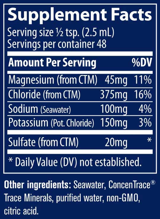 Trace Minerals Research Endure Ingredients
