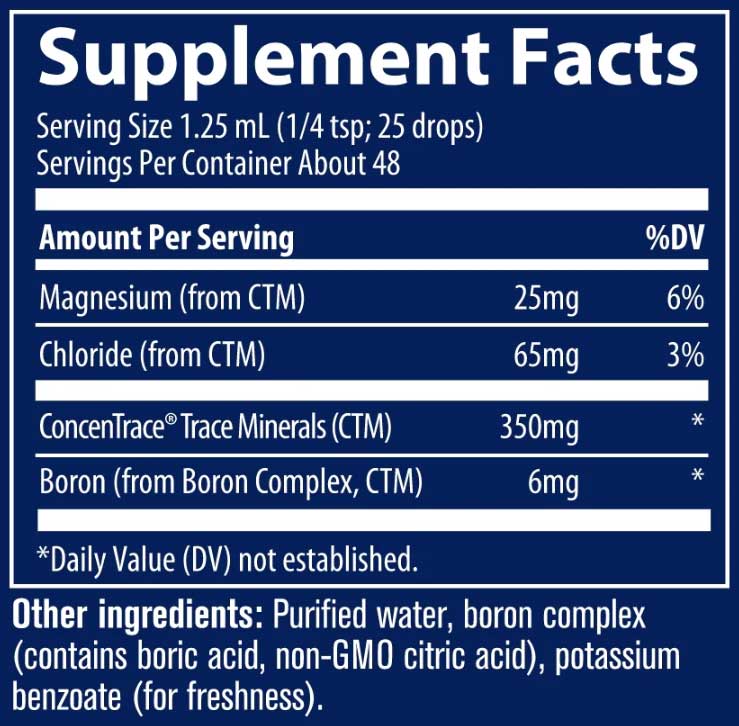 Trace Minerals Research Ionic Boron Ingredients