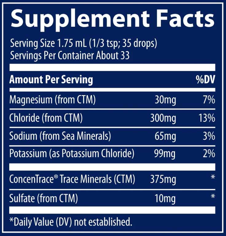 Trace Minerals Research Ionic Potassium Ingredients