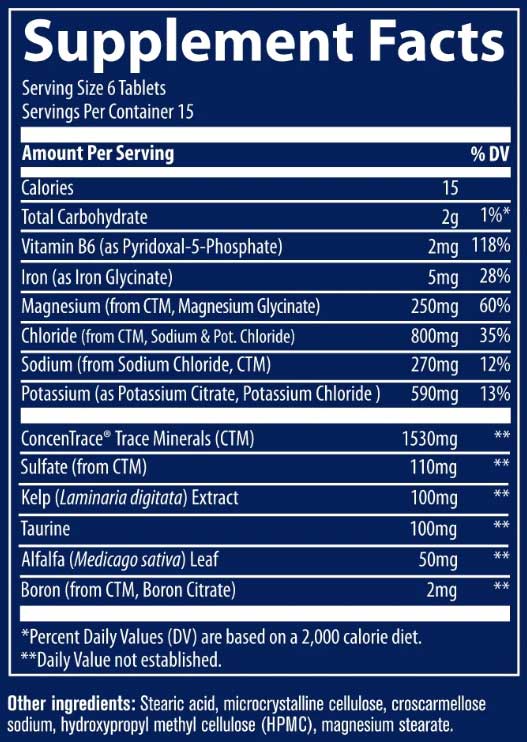 Trace Minerals Research Keto Electrolyte Tablets Ingredients