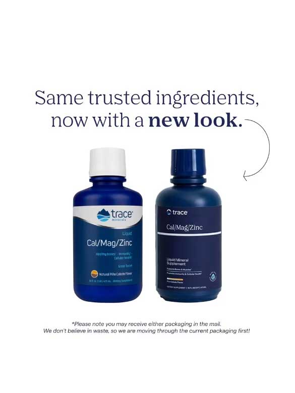 Trace Minerals Research Liquid Cal/Mag/Zinc Piña Colada New Look