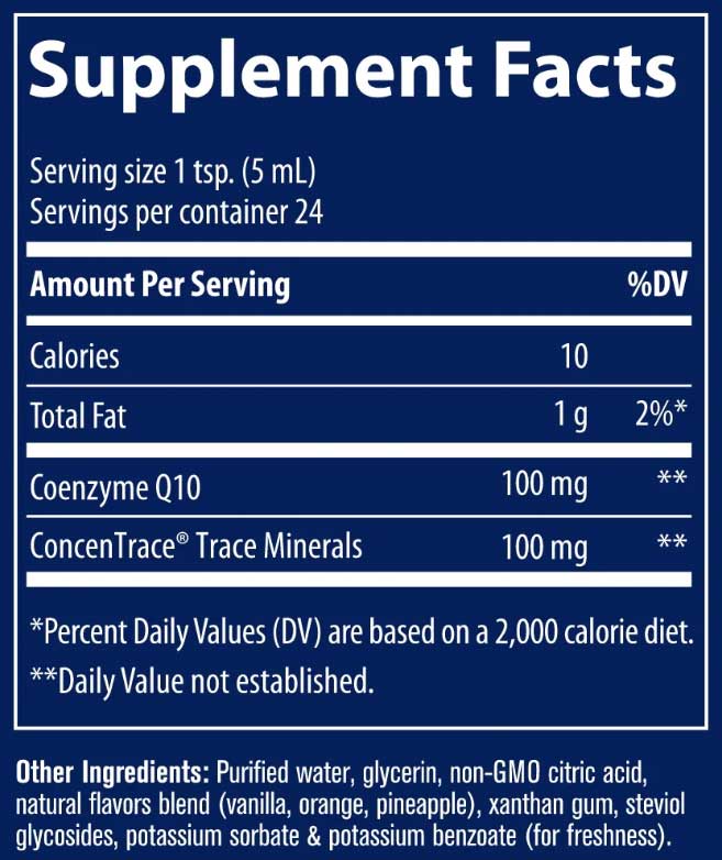 Trace Minerals Research Liquid CoQ10 Ingredients