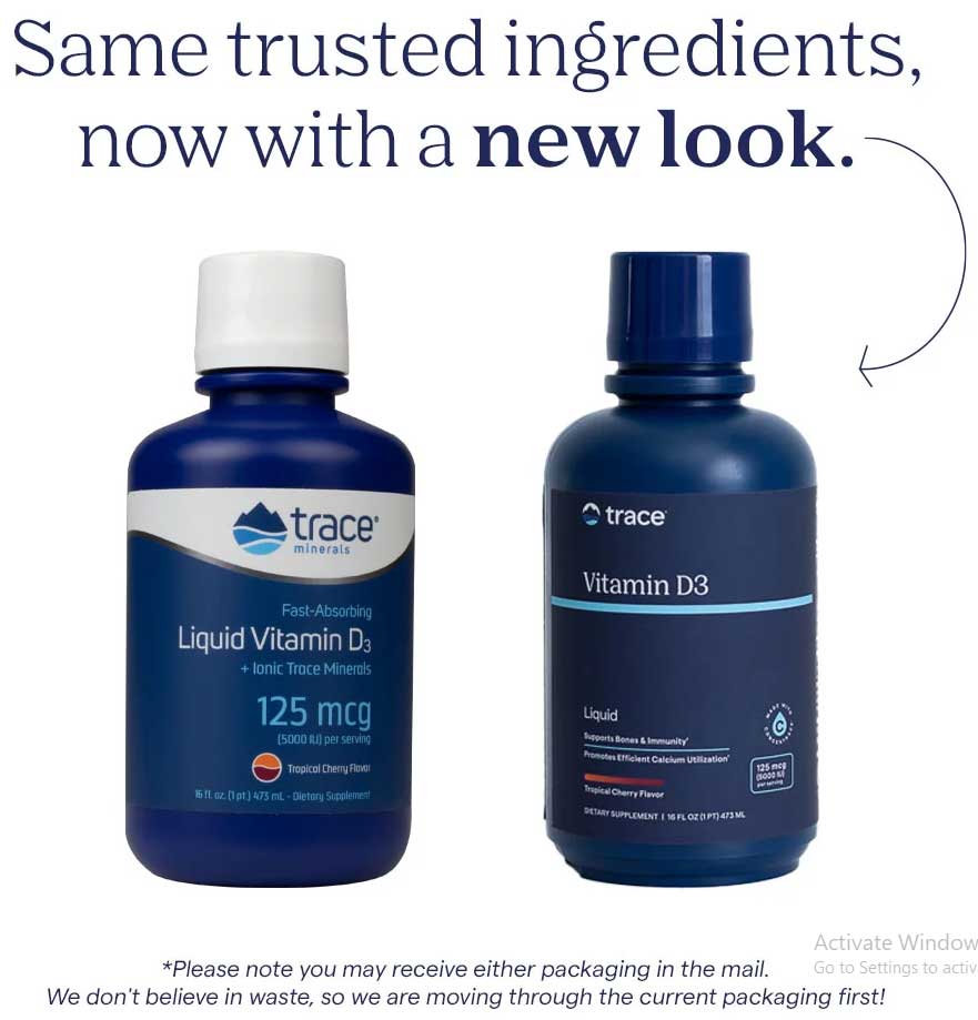 Trace Minerals Research Liquid Vitamin D3 New Look