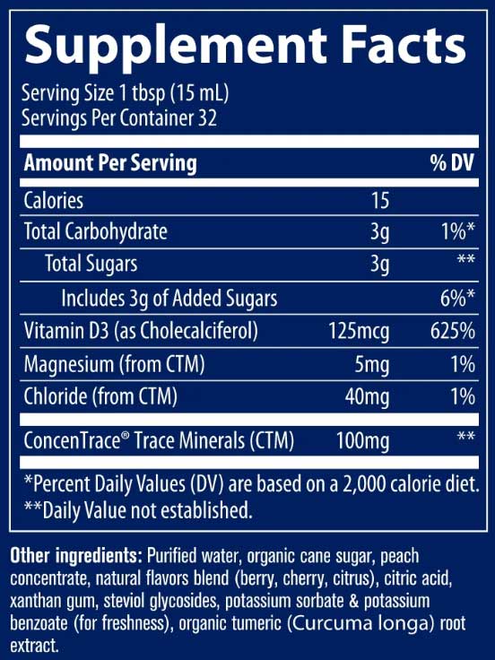 Trace Minerals Research Liquid Vitamin D3 Ingredients