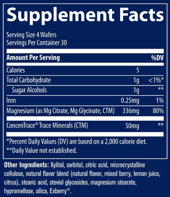 Trace Minerals Research Magnesium Chewable Ingredients