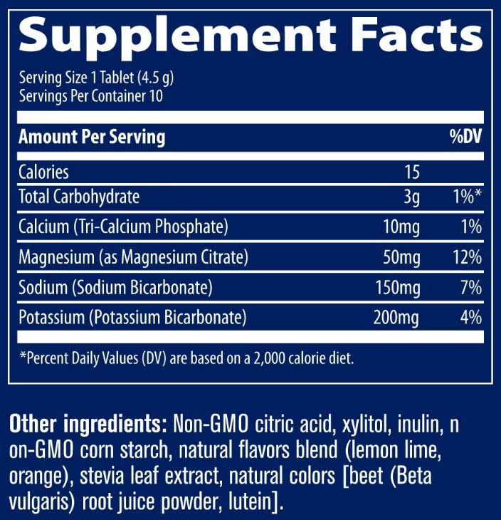 Trace Minerals Research Max-Hydrate Endurance Ingredients