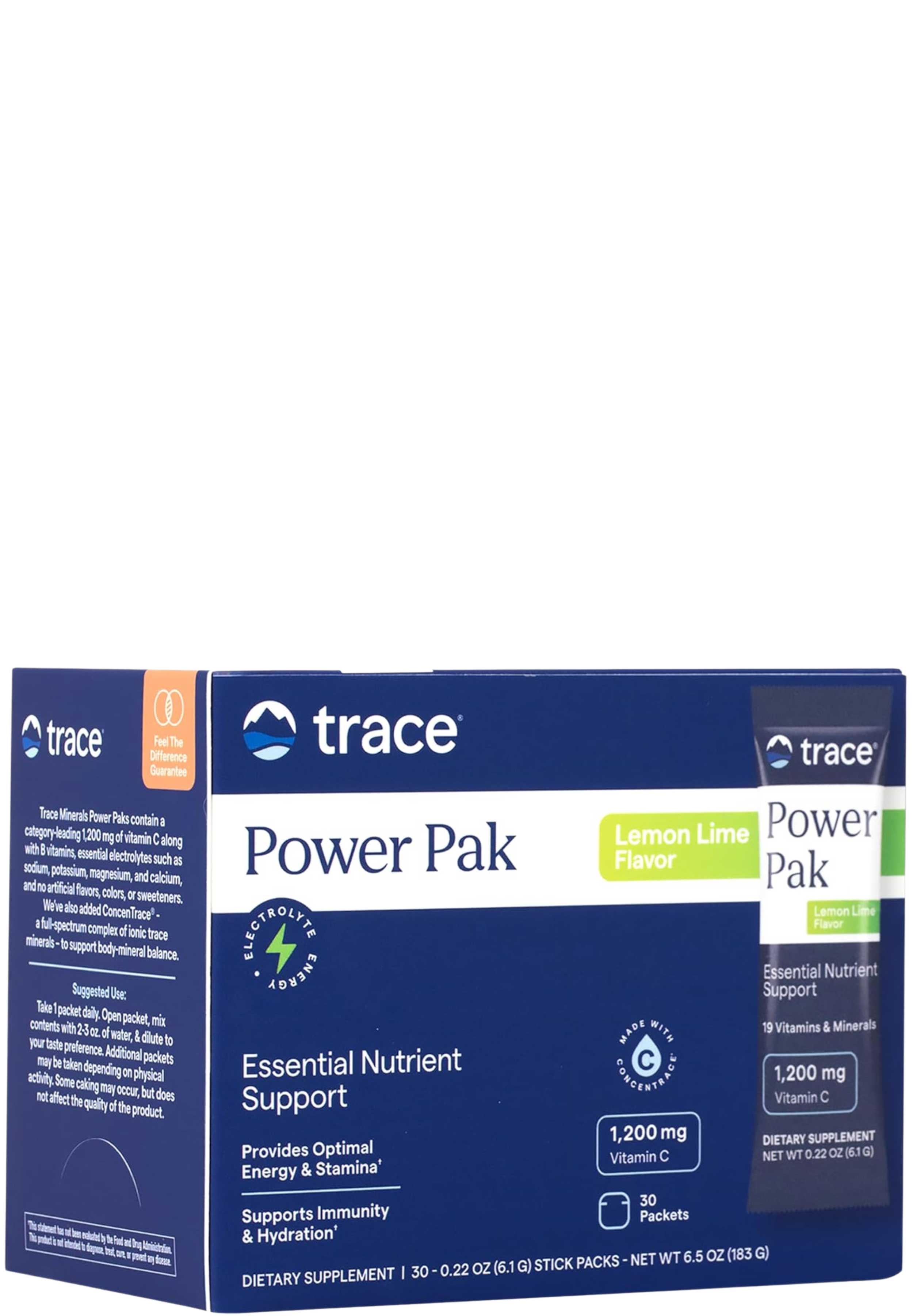 Trace Minerals Research Power Pak Lemon Lime