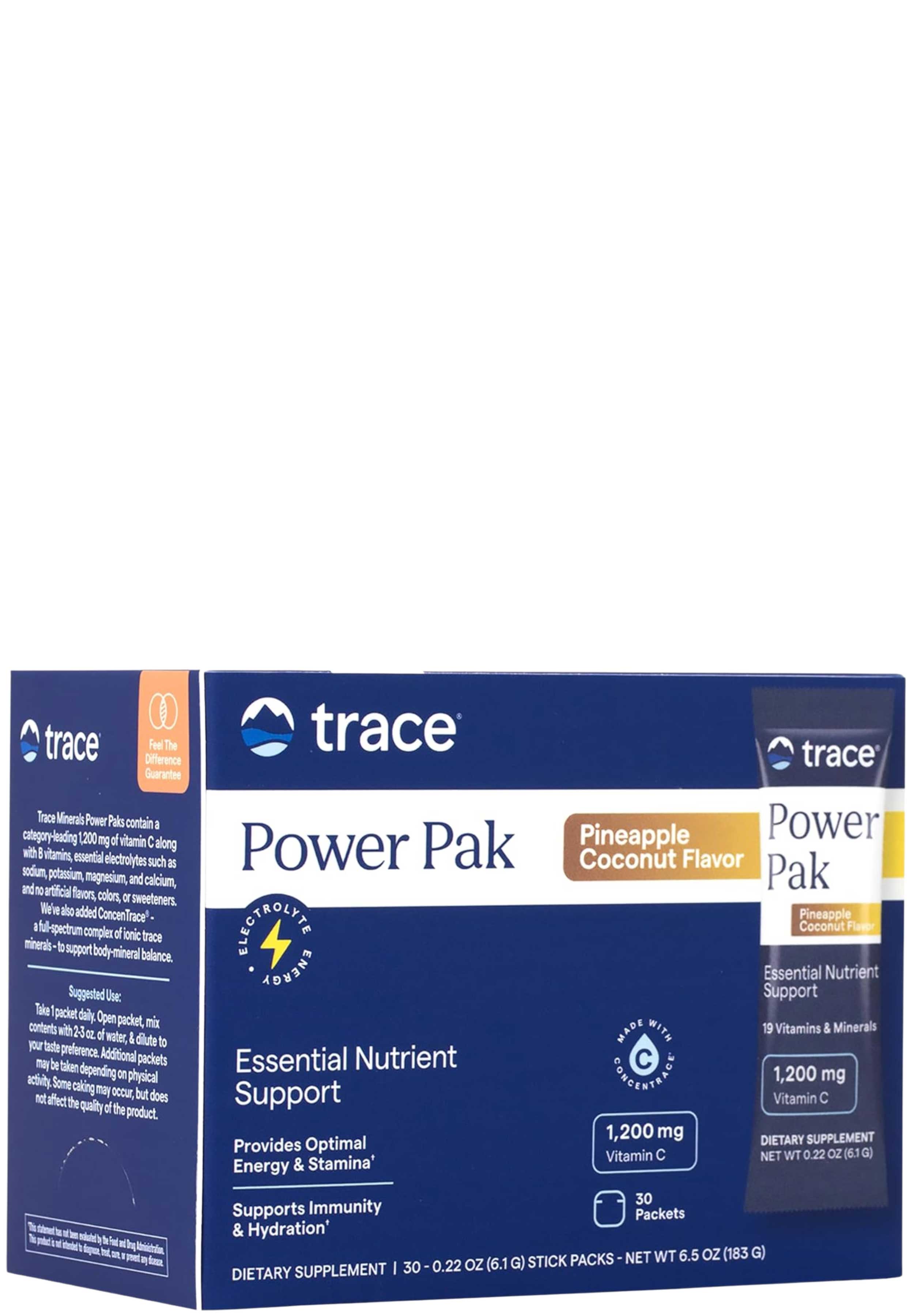 Trace Minerals Research Power Pak Pineapple Coconut