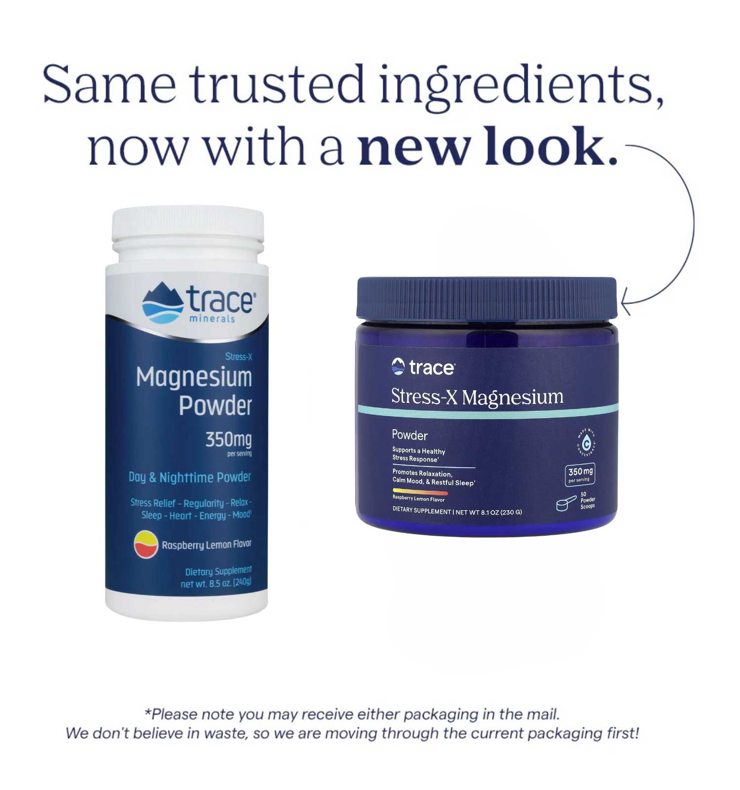 Trace Minerals Research Stress-X Magnesium Powder Raspberry Lemon New Look