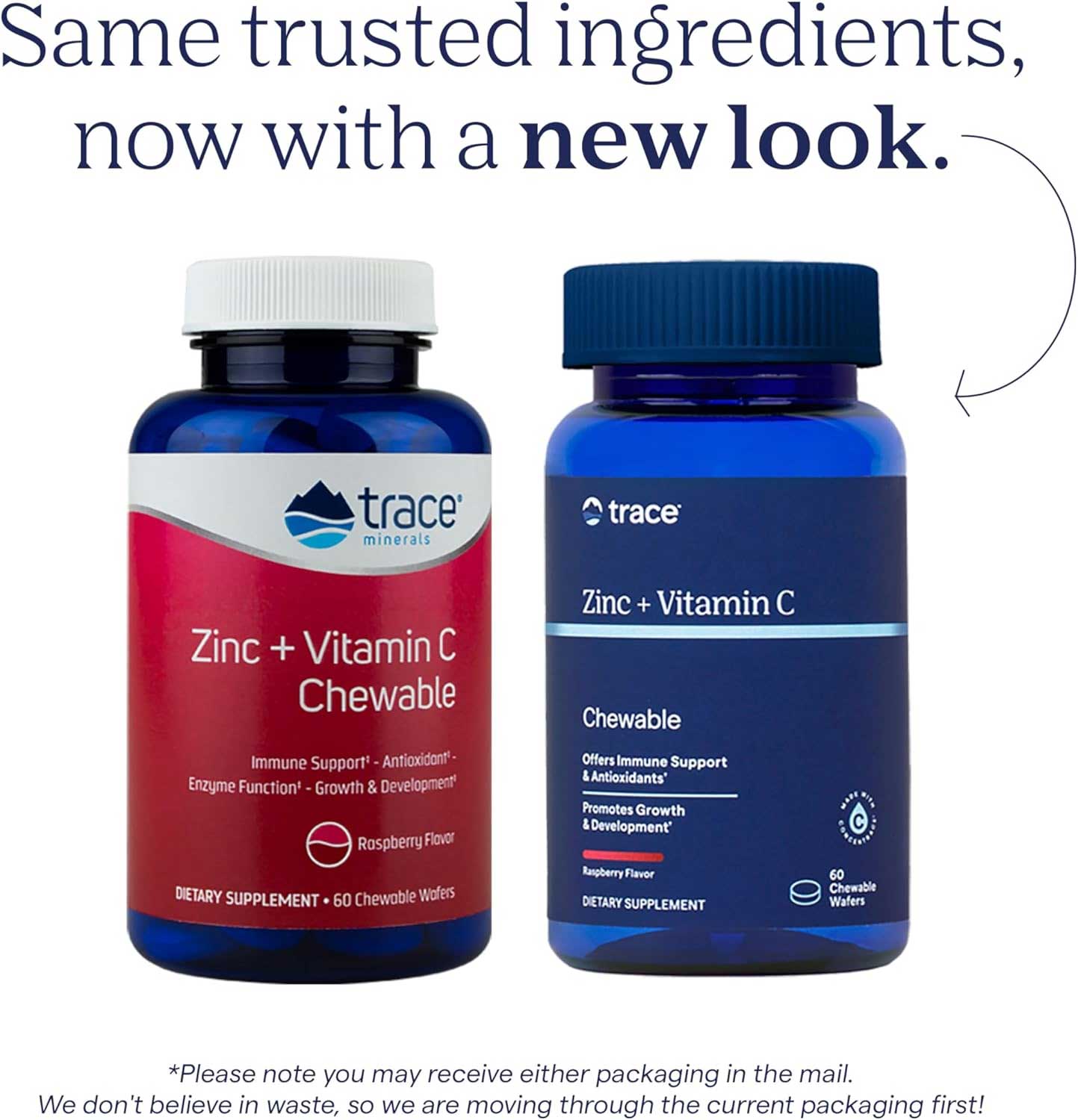 Trace Minerals Research Zinc + Vitamin C Chewable New look