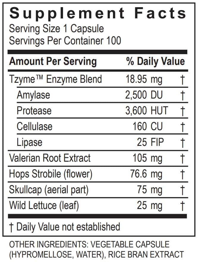 Transformation Enzyme CalmZyme Ingredients