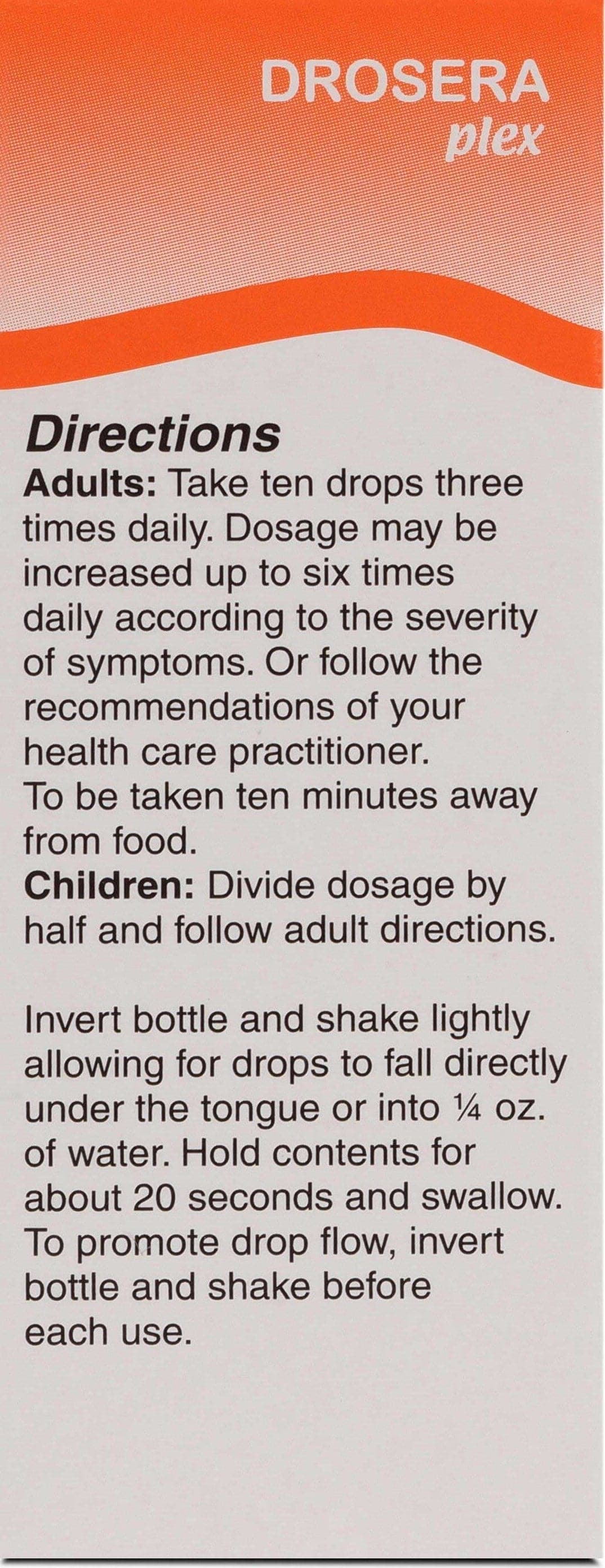 UNDA Drosera Plex Ingredients