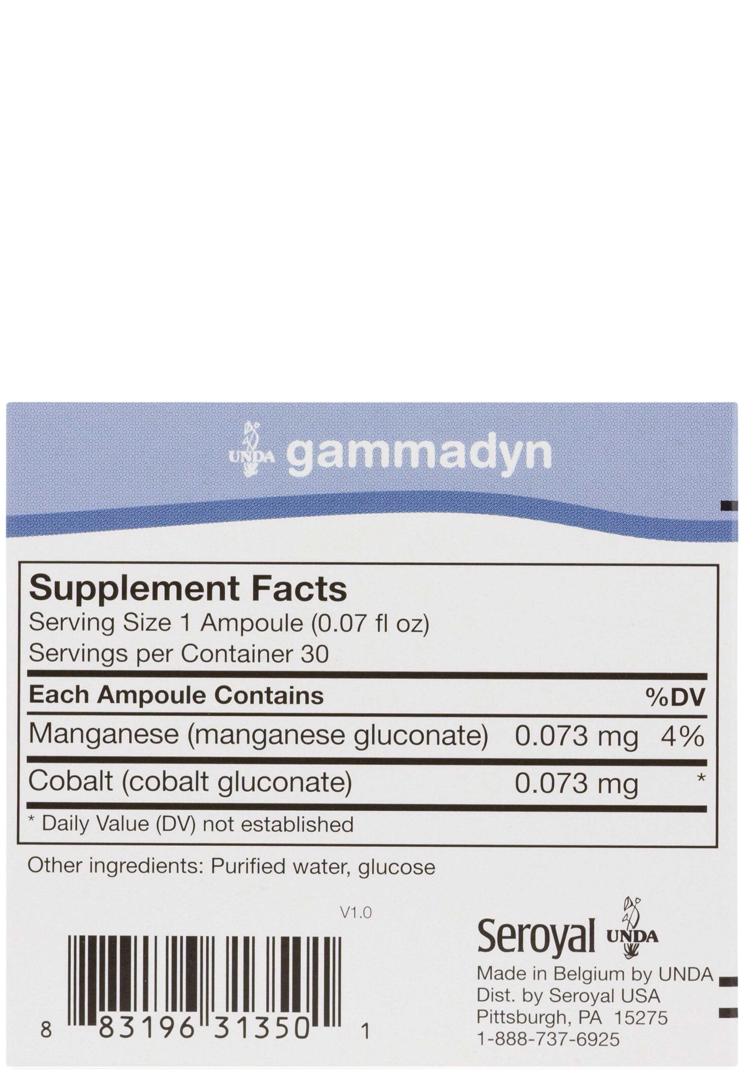 UNDA Gammadyn Mn-Co ingredients