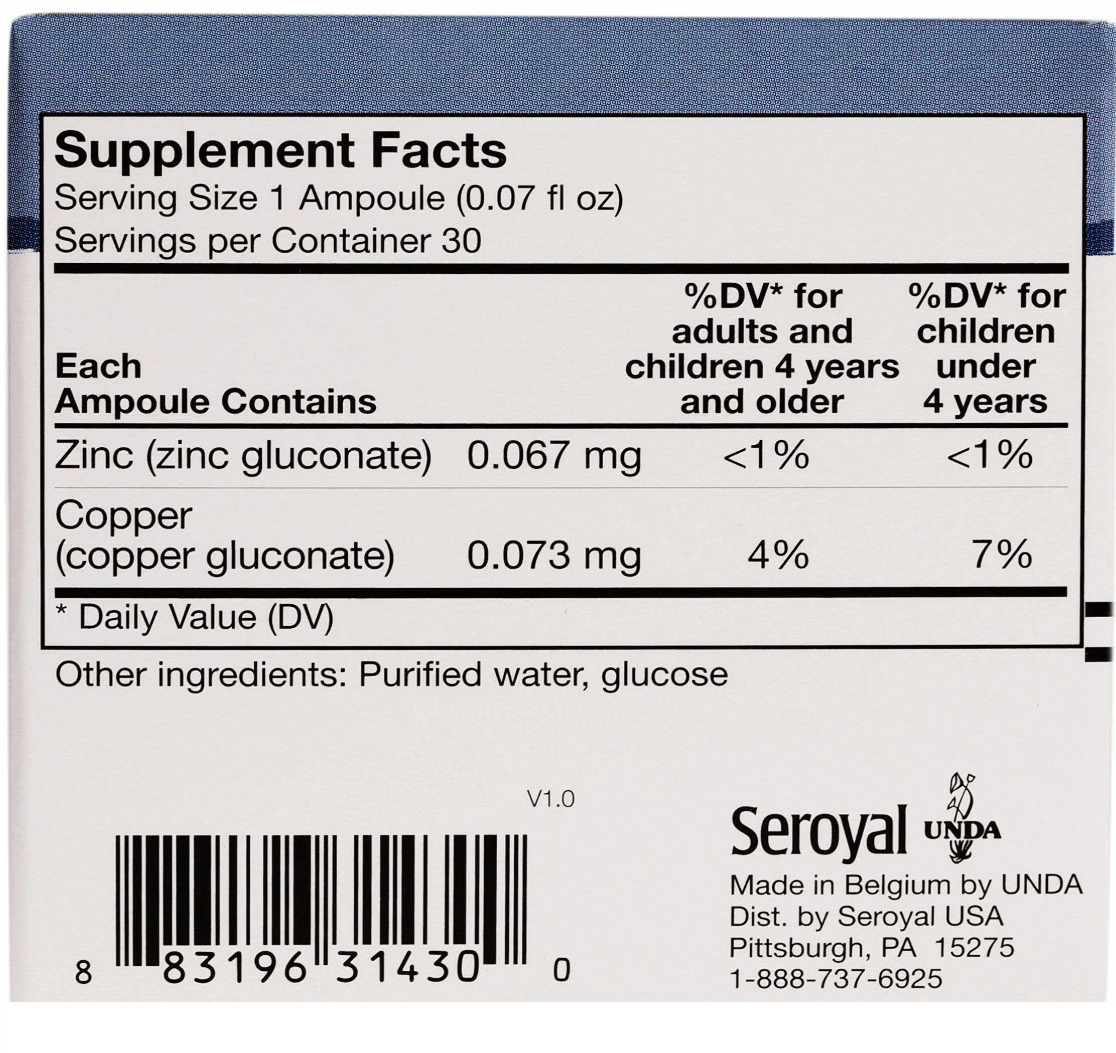 UNDA Gammadyn Zn-Cu Ingredients