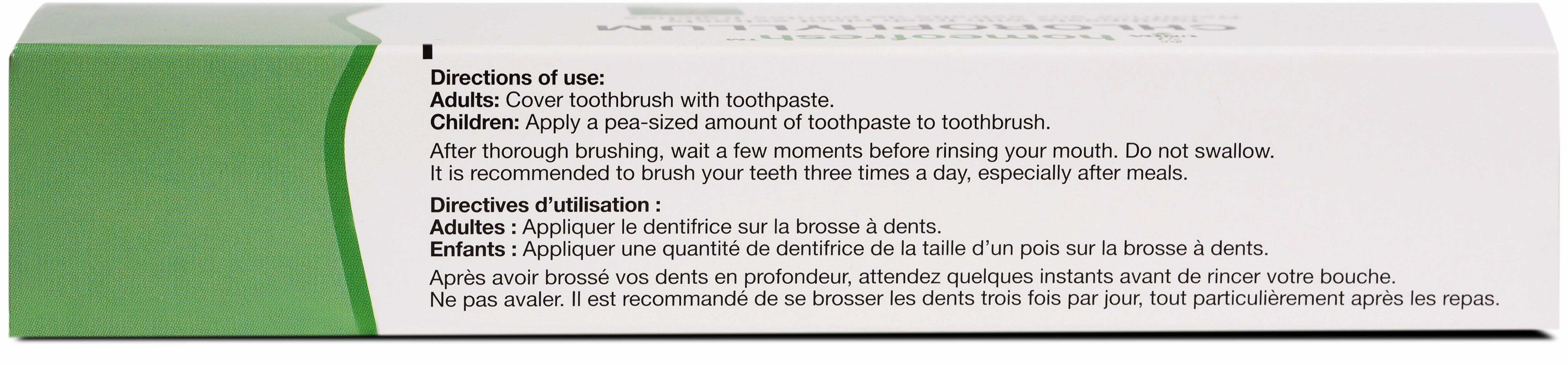 UNDA Homeofresh Toothpaste Chlorophyllum Ingredients