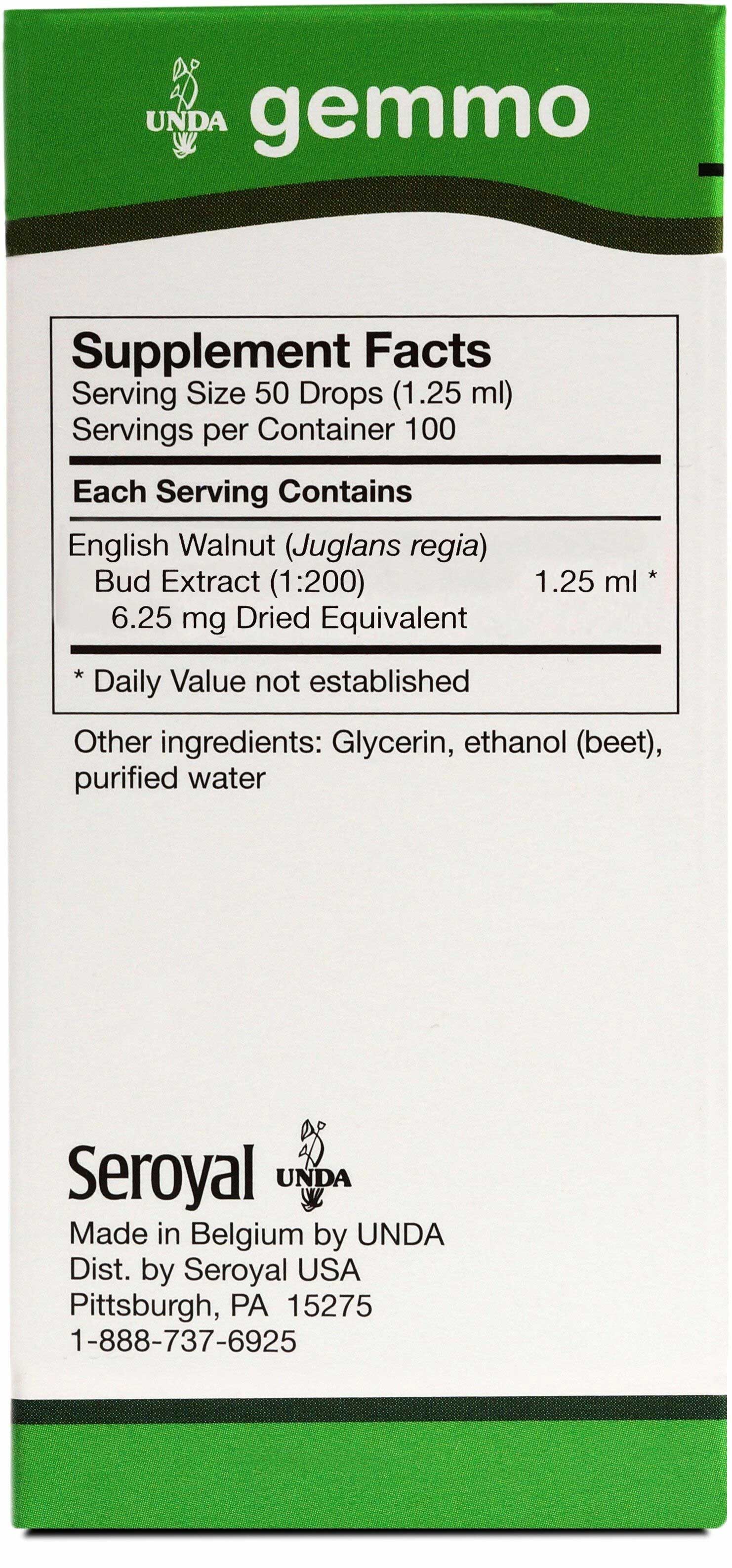 UNDA Juglans Regia Ingredients