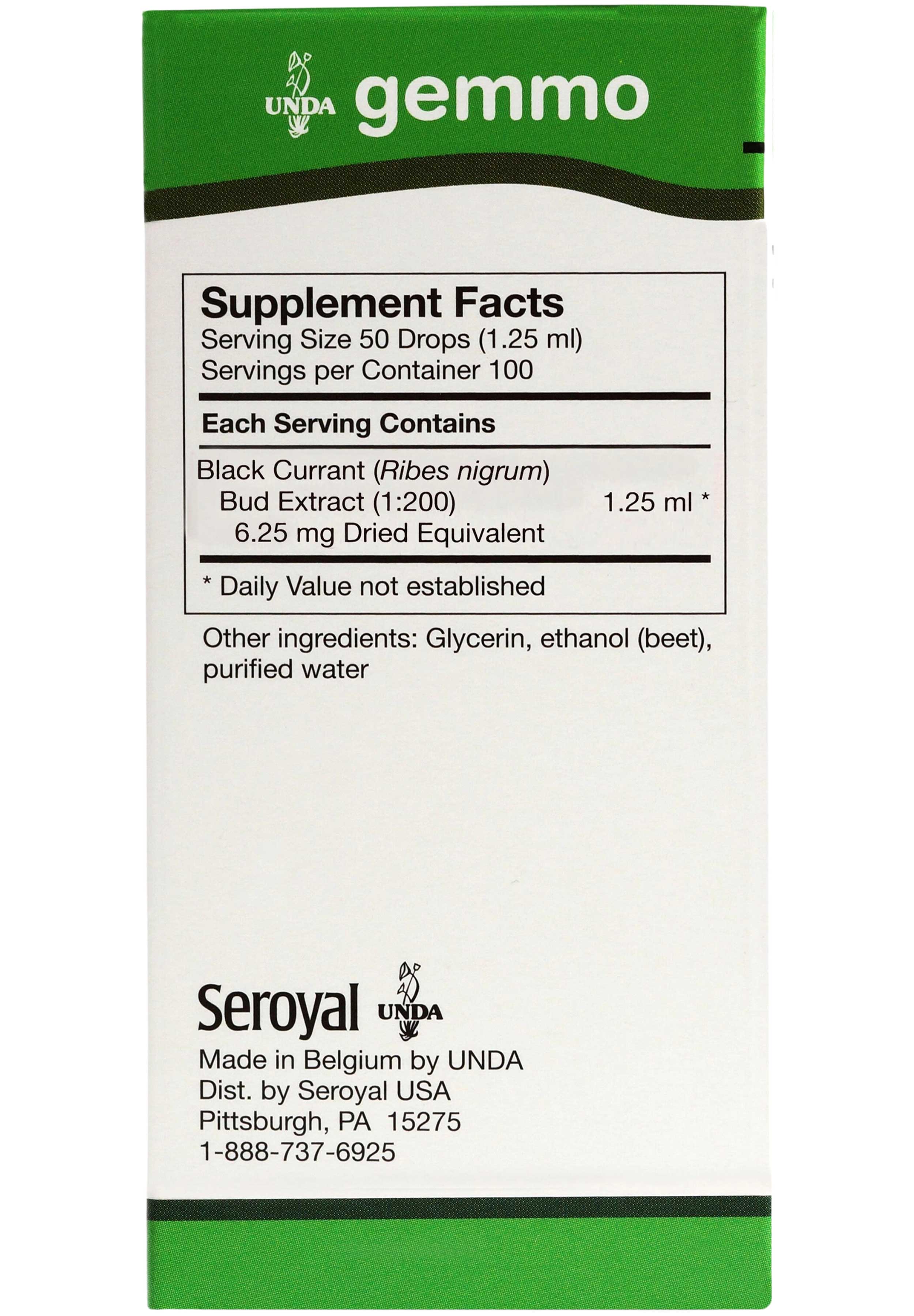 UNDA Ribes Nigrum Ingredients