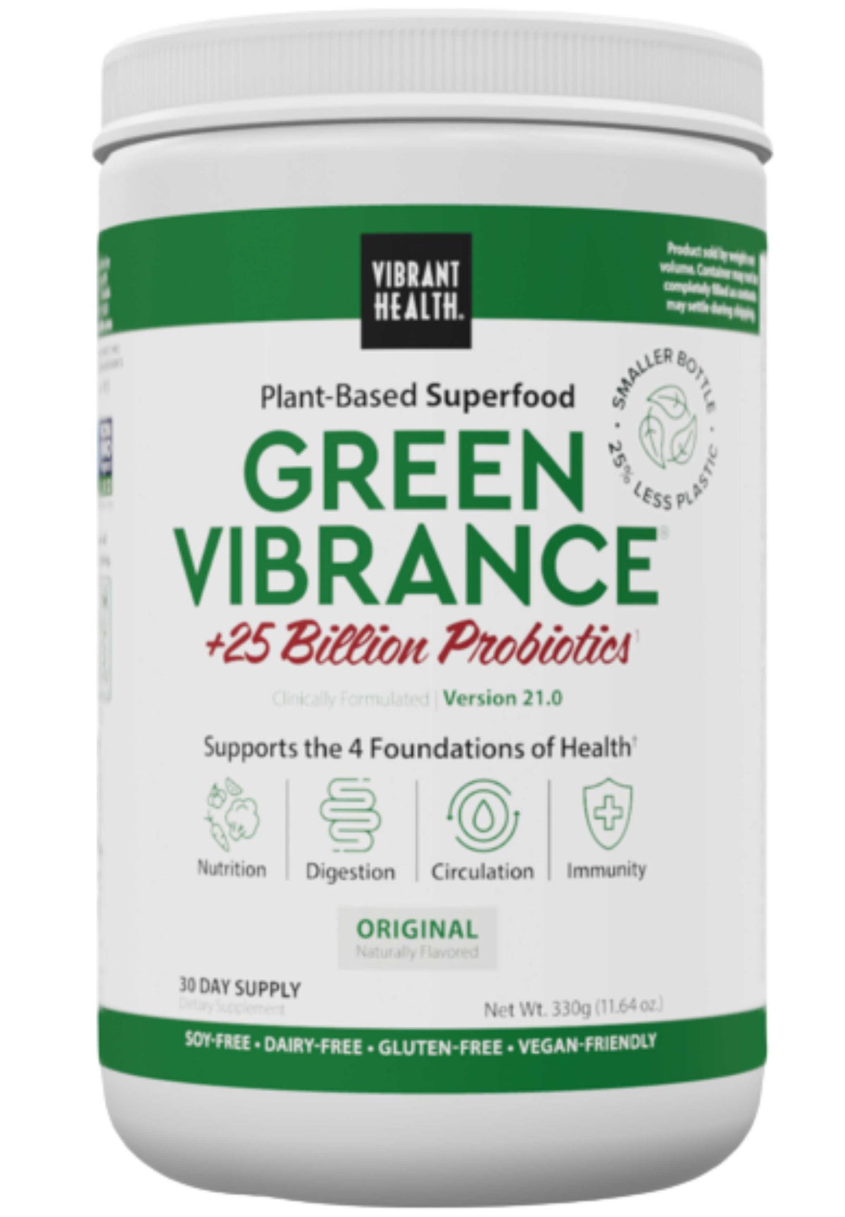 Vibrant Health Green Vibrance +25 Billion Probiotics Powder
