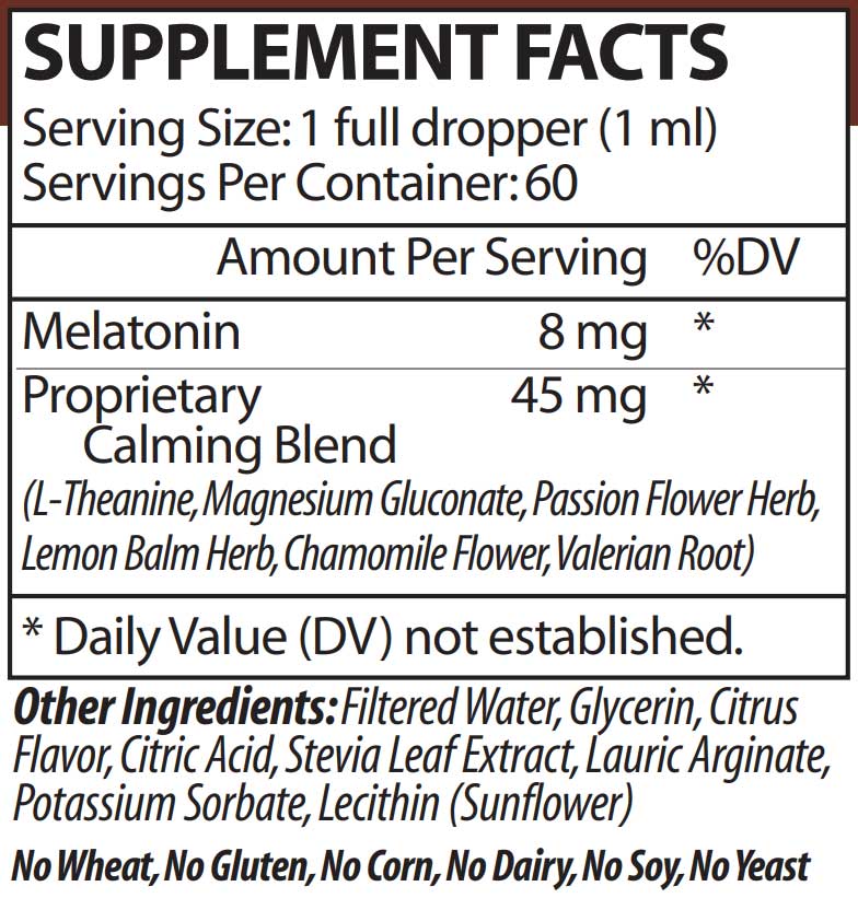 Vinco Night Calm Ingredients