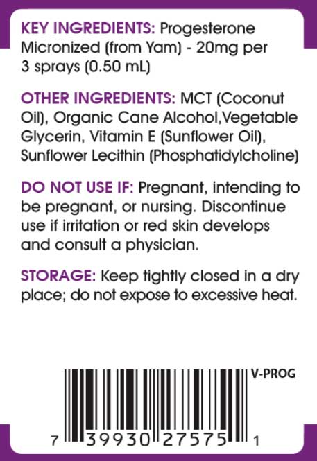 Vinco PROGEST Liposomal (Formerly Liposomal Transdermal Progesterone) Ingredients