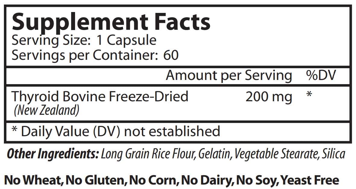Vinco Thyroid Gland Ingredients