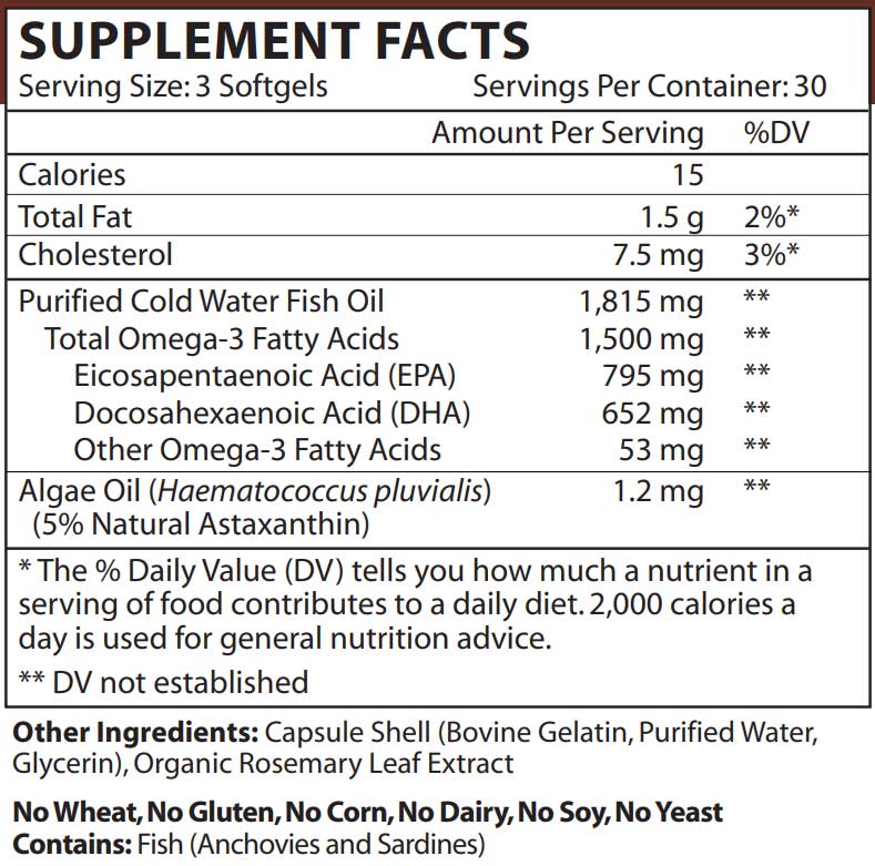 Vinco Ultra Omega-3 Ingredients