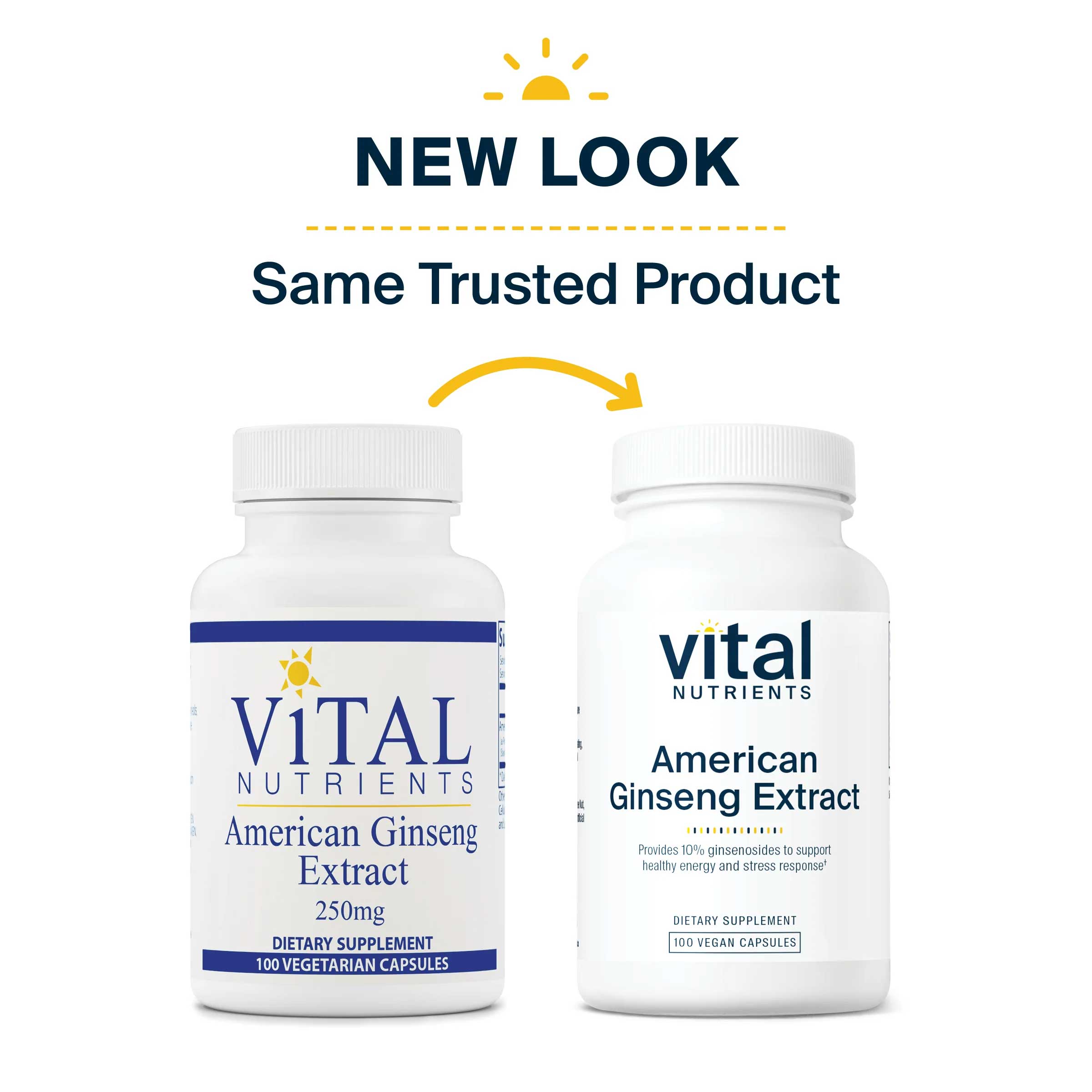 Vital Nutrients American Ginseng Extract 250 mg New Look