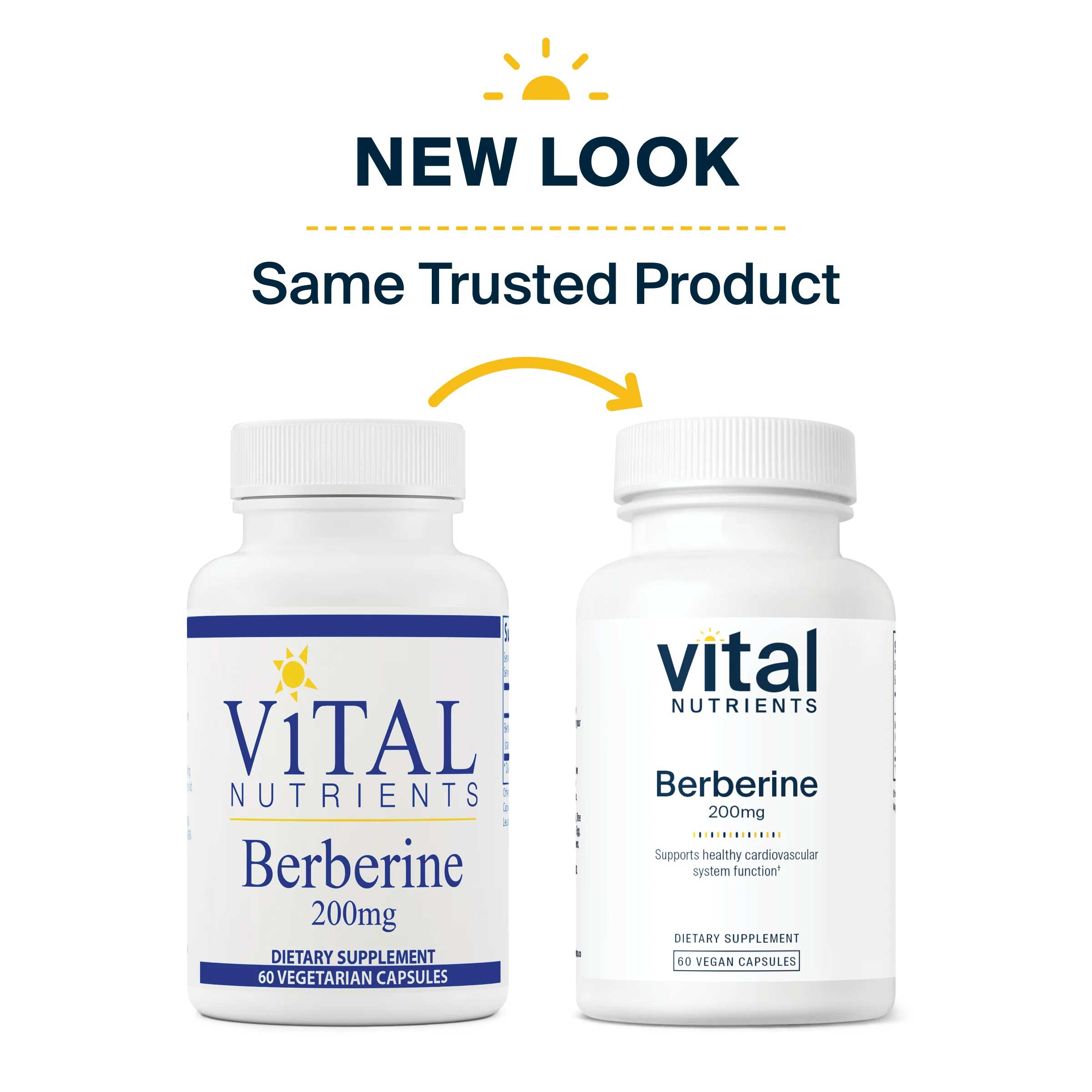 Vital Nutrients Berberine 200mg New Look