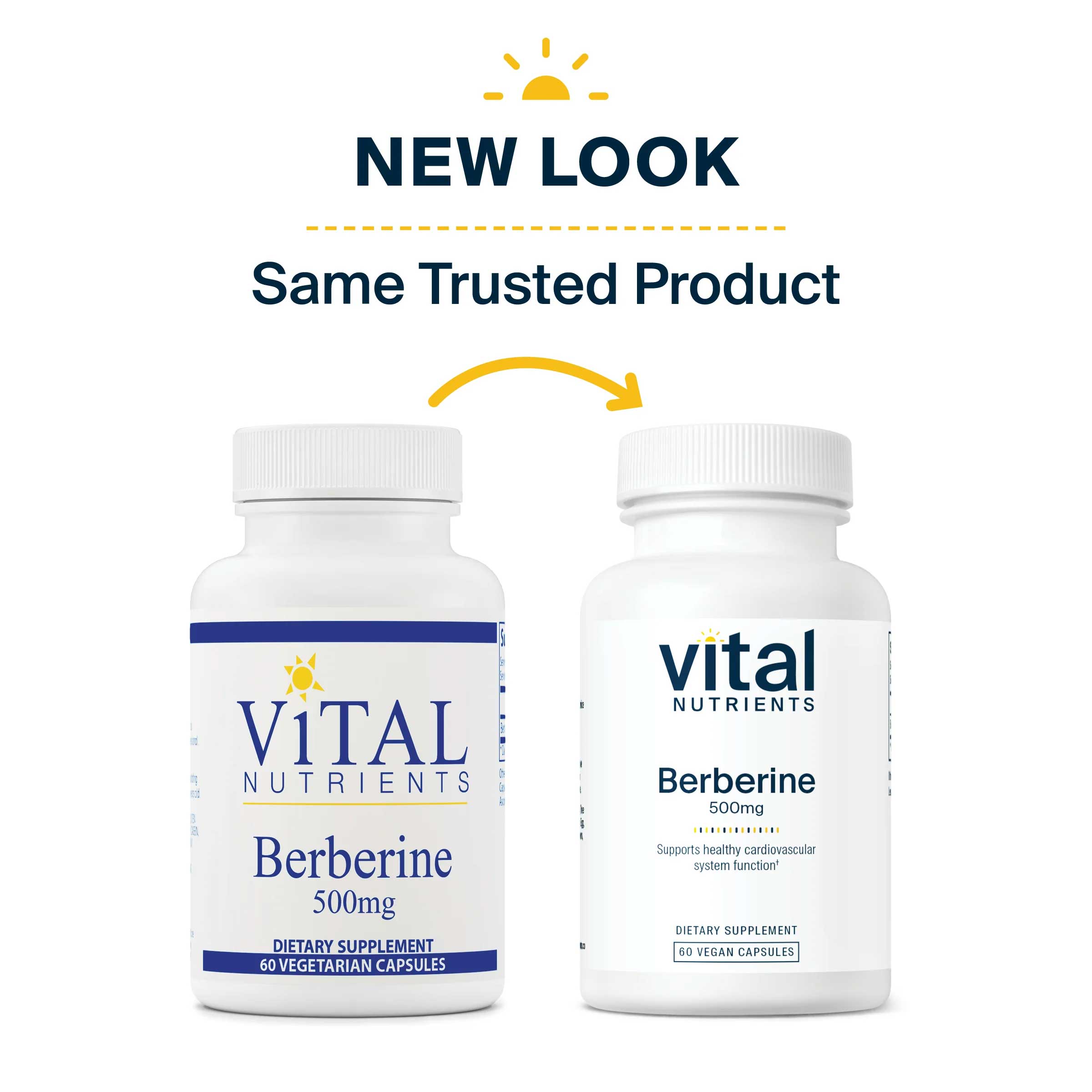 Vital Nutrients Berberine 500mg New Look