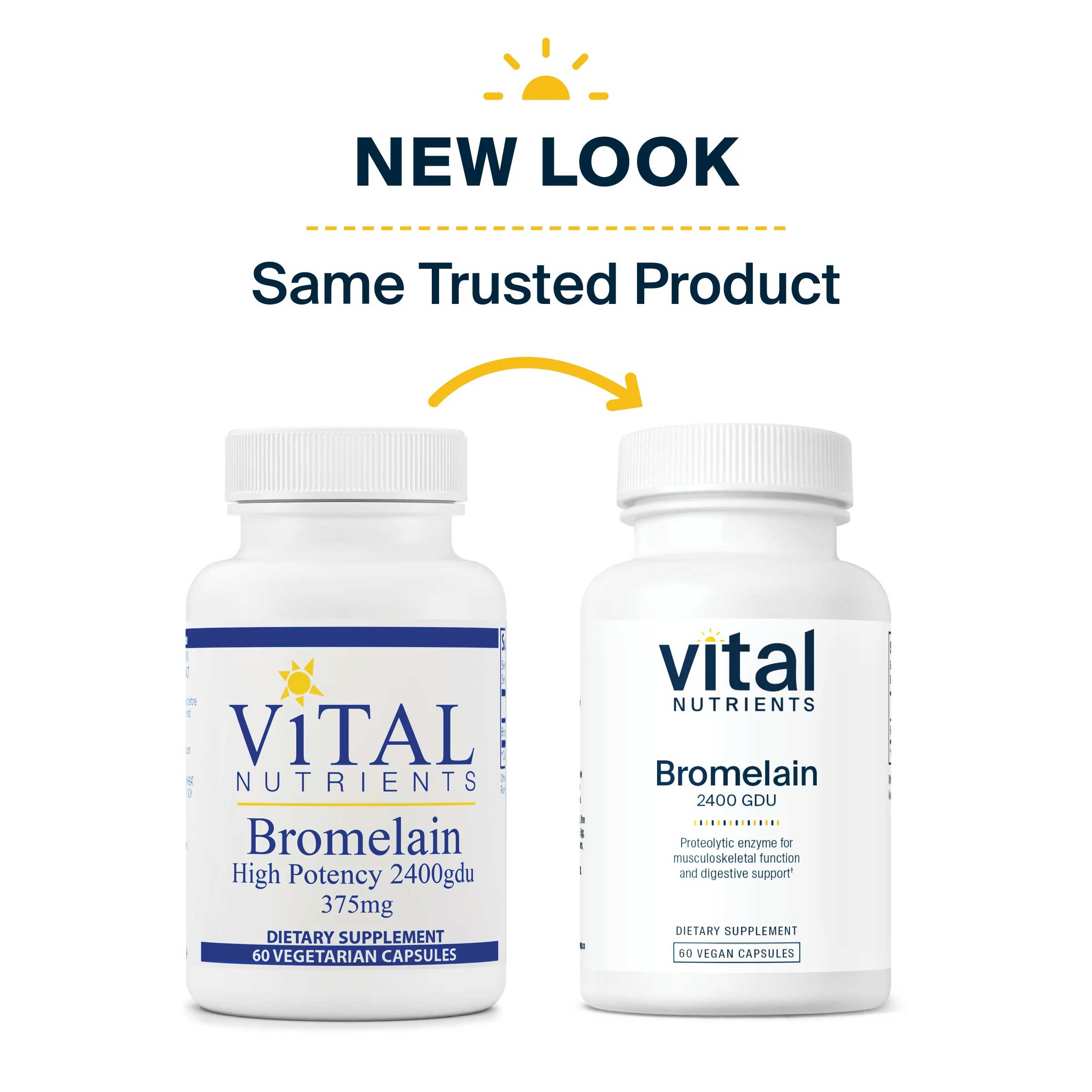 Vital Nutrients Bromelain 375mg New Look