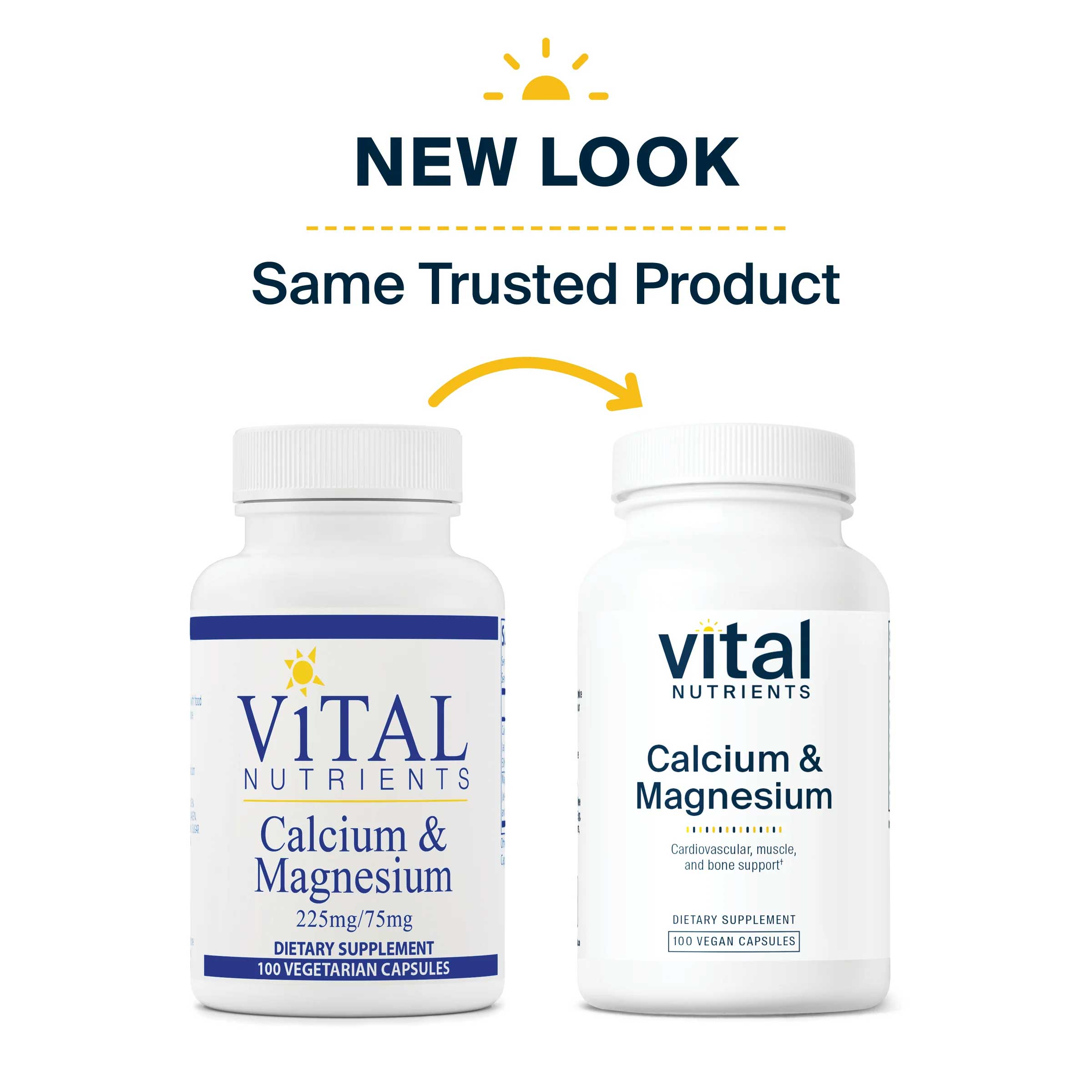 Vital Nutrients Calcium & Magnesium 225mg/75mg New Look