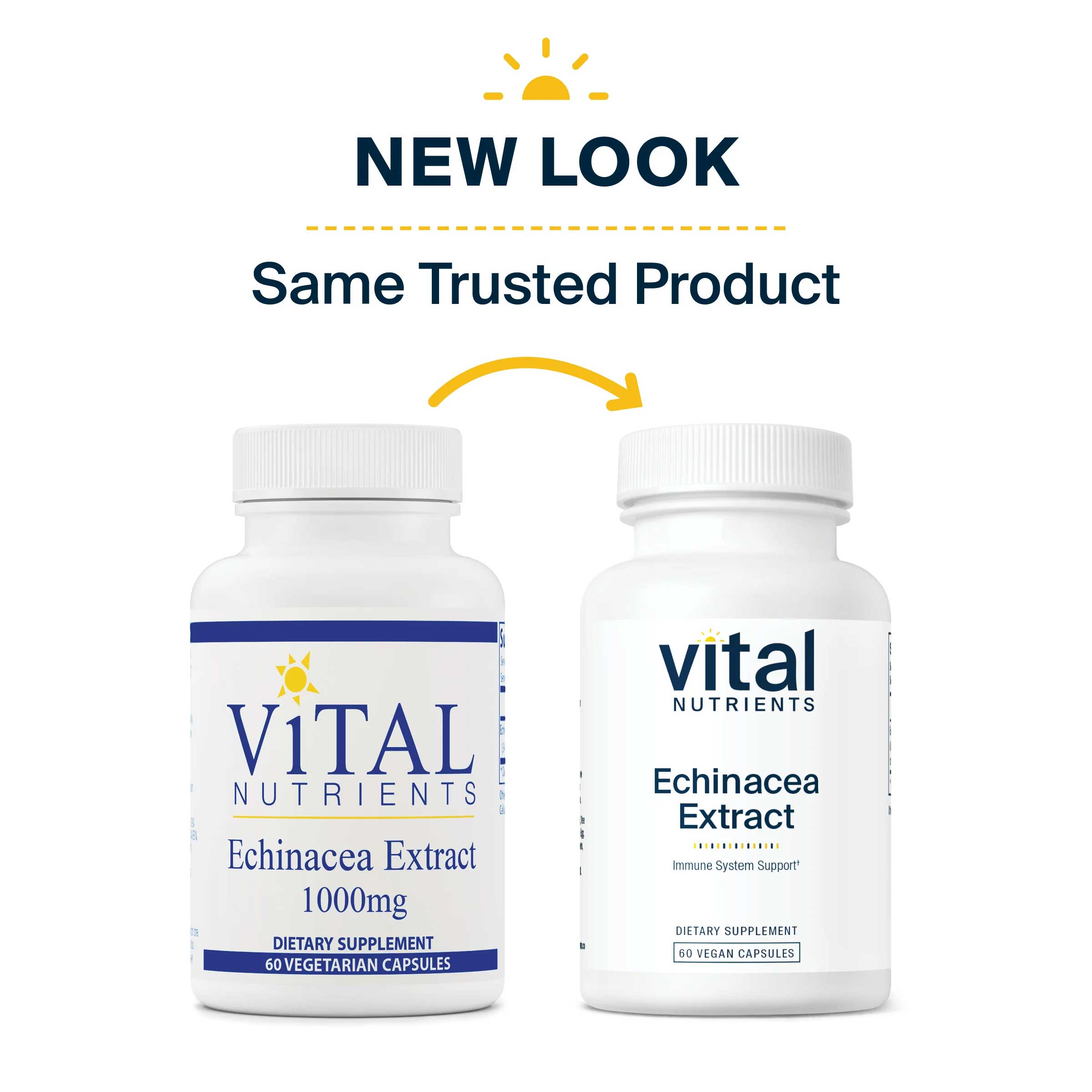 Vital Nutrients Echinacea Extract 1000mg (Formerly 500mg) New Look