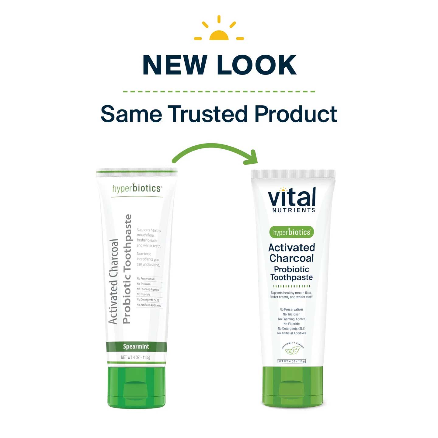 Vital Nutrients Hyperbiotics Activated Charcoal Probiotic Toothpaste New Look