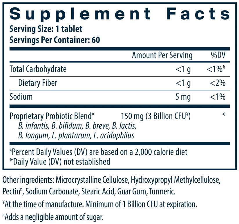 Vital Nutrients Hyperbiotics Bifidobacterium Probiotic Ingredients